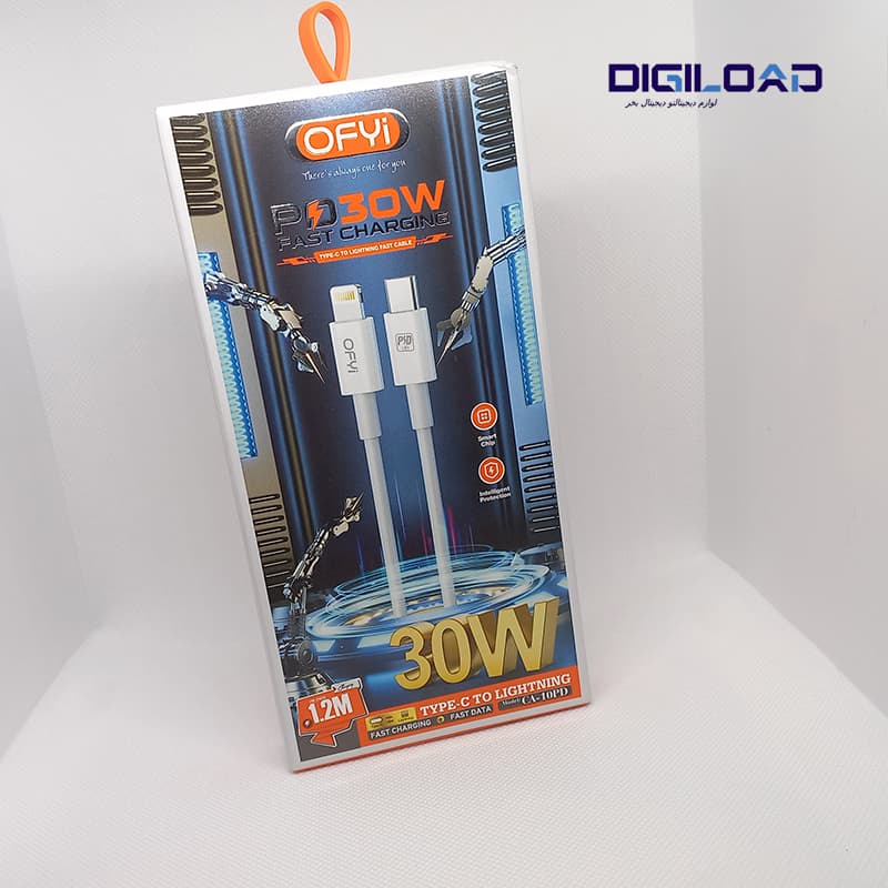 کابل تبدیل type-c به لایتنینگ اوفی مدل CA-10PD