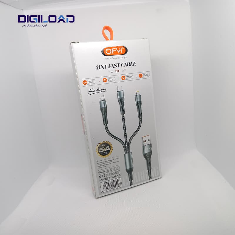 کابل شارژ اوفی سه کاره مدل CA-18