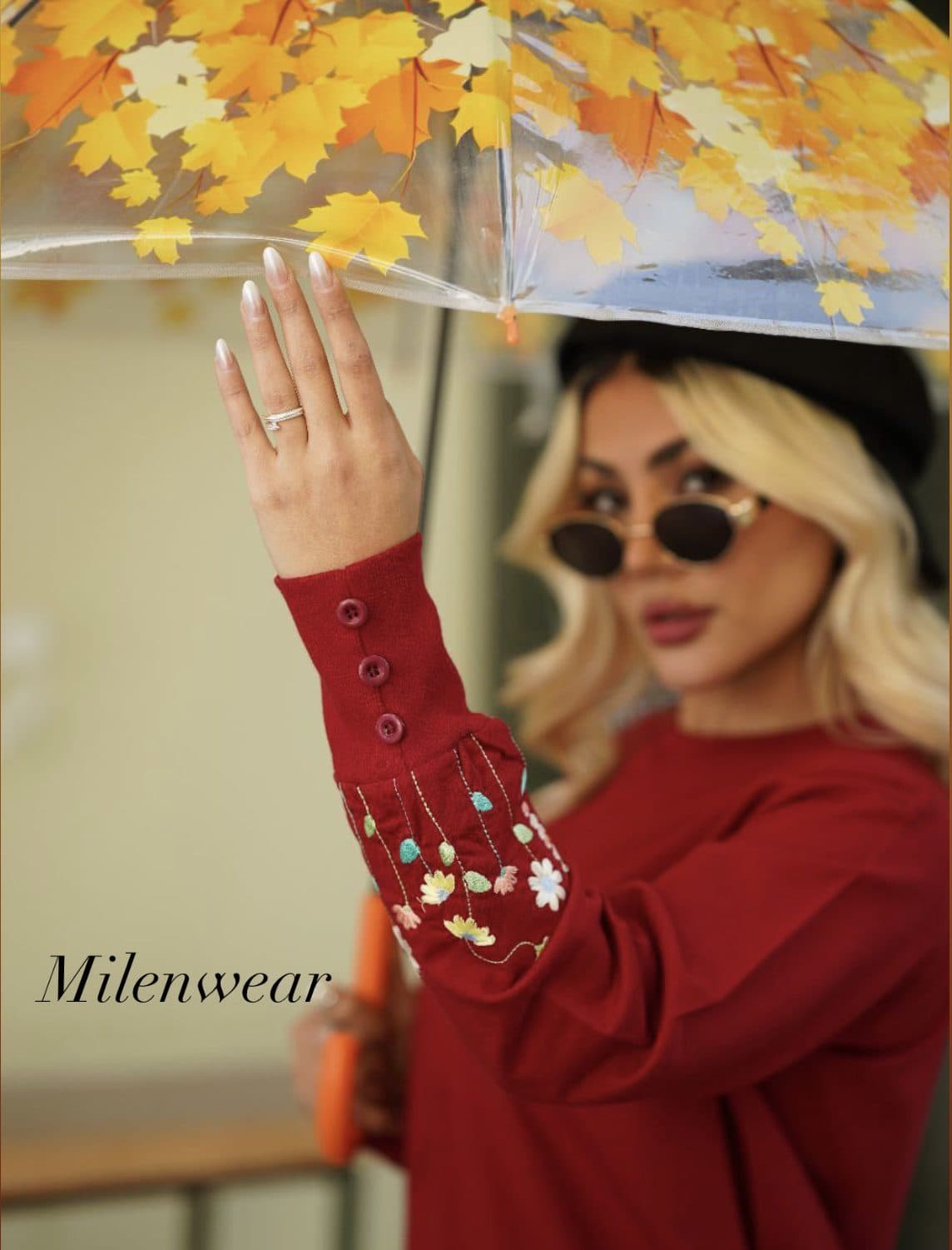 بلوز دورس دونخ گلدوزی تینا زنانه — تصویر ۳