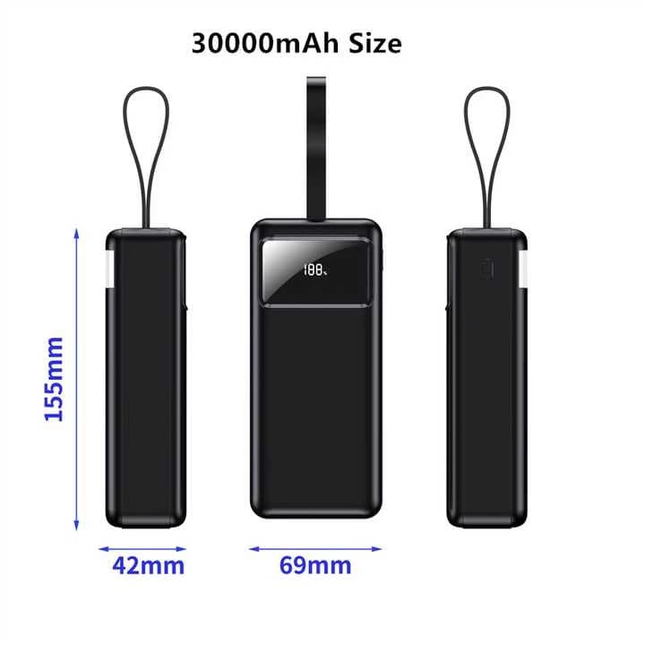 پاور بانک فست شارژ اوفی PB-09 QC3.0 PD 22.5W ظرفیت 30000 میلی آمپر ساعت — تصویر ۳