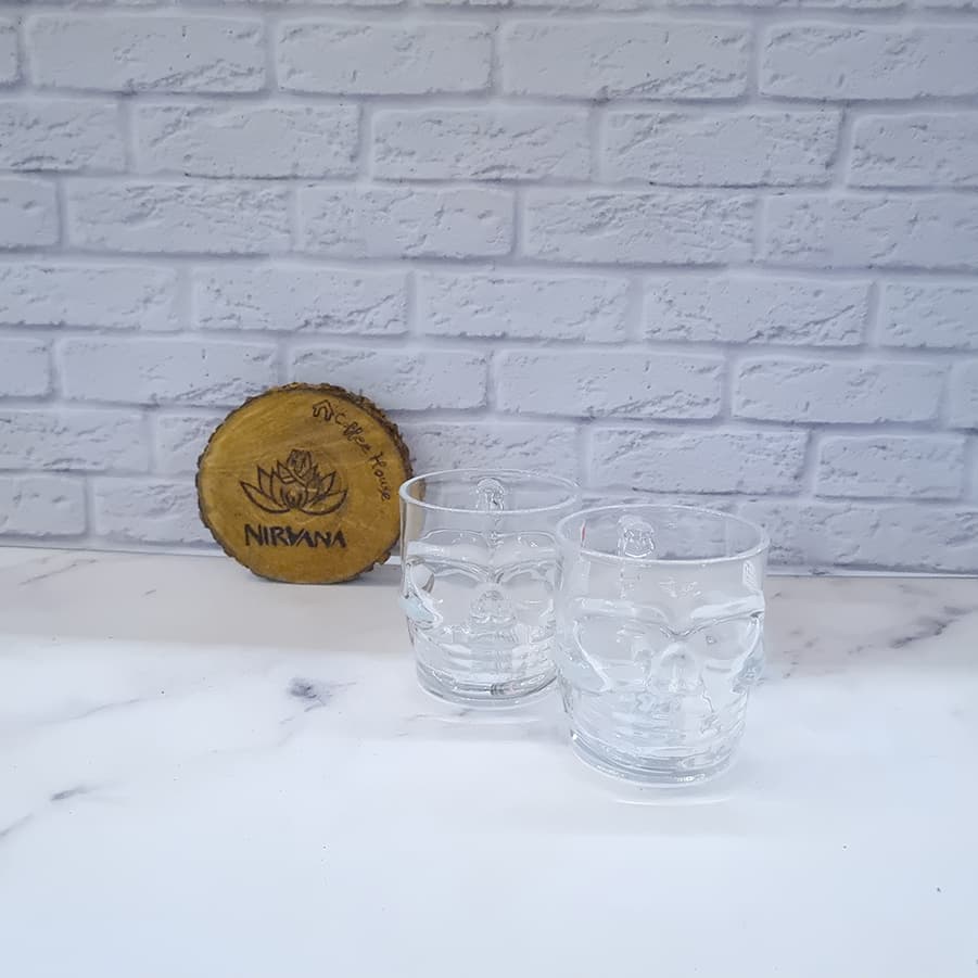 ماگ شیشه ای طرح اسکلت (تک)