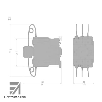 کنتاکتور خازنی 60 کیلووار 220VAC اشنایدر کد LC1DWK12M7 — تصویر ۳