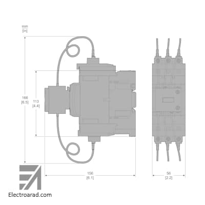 کنتاکتور خازنی 30 کیلووار 220VAC اشنایدر کد LC1DPKM7 — تصویر ۳