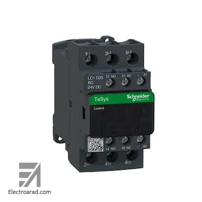 کنتاکتور 25 آمپر 24 ولت DC اشنایدر (اصلی) کد LC1D25BD