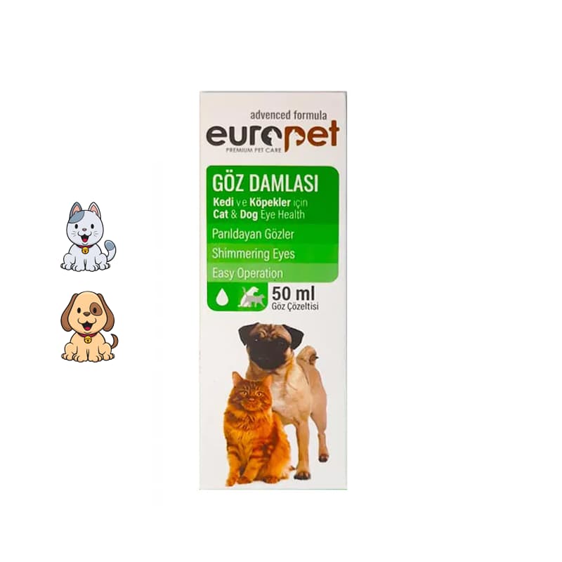 قطره تمیز کننده و ضدعفونی کننده دور چشم سگ و گربه یوروپت 50 میلی – اورجینالEuropet Cat & Dog Eye Heath 50m