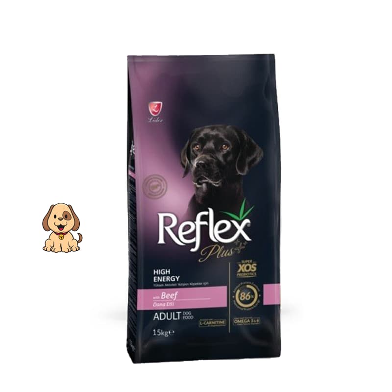 غذا خشک سگ بالغ مدل های انرژی رفلکس پلاس 15 کیلوگرم Reflex Plus Adult Dog High Energy With Beef