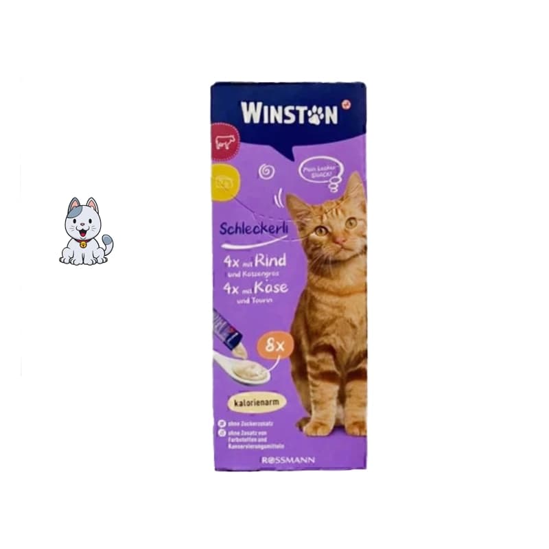 بستنی گربه وینستون با طعم گوشت گاو و پنیر بسته 8 عددی Winston — تصویر ۲