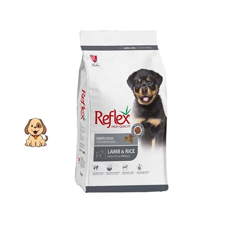 غذا خشک توله سگ با طعم بره و برنج رفلکس وزن 15 کیلوگرم Reflex Puppy Lamb & Rice — تصویر ۲