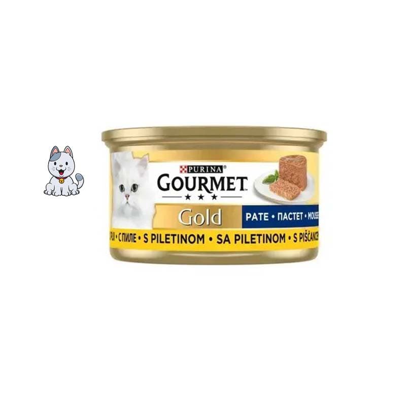 کنسرو گربه گورمت طعم مرغ مدل پته 85 گرم Gourmet
