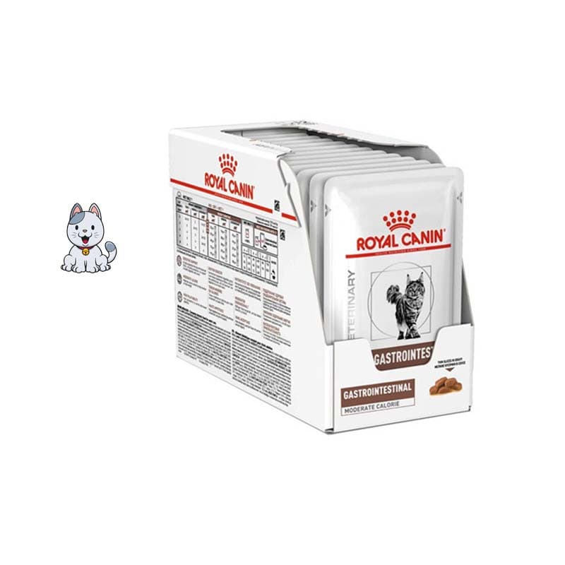 پوچ گربه درمان گوارش با کالری متوسط رویال کنین 85 گرم Royal Canin GastroIntestinal