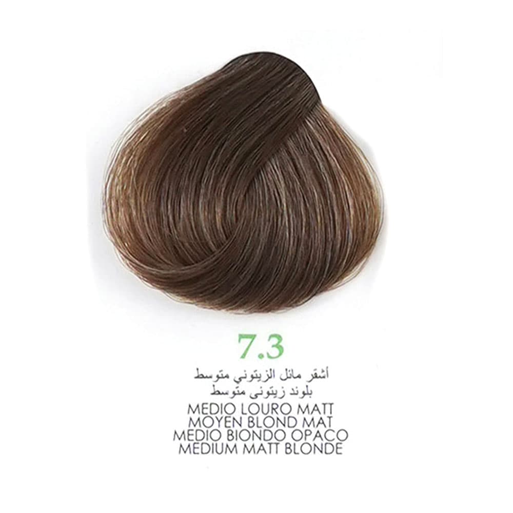 رنگ مو کم آمونیاک120 میل گارنیک 7.3 بلوند زیتونی متوسط MEDIUM MATT BLONDE GARNIC MATT — تصویر ۳