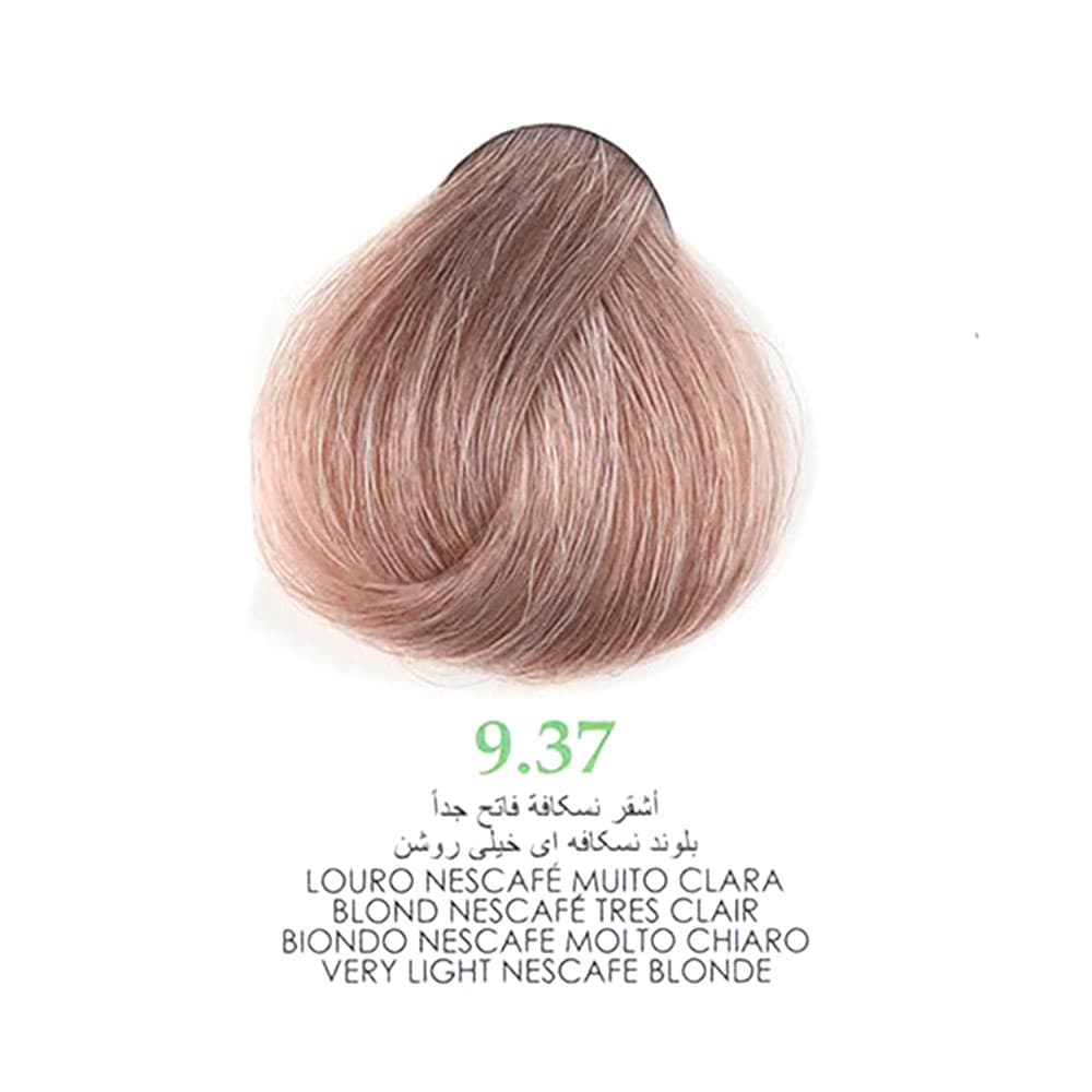 رنگ مو کم آمونیاک120 میل گارنیک 9.37 بلوند نسکافه ای خیلی روشن GARNIC NESCAFFEE VERY LIGHT BLONDE — تصویر ۳