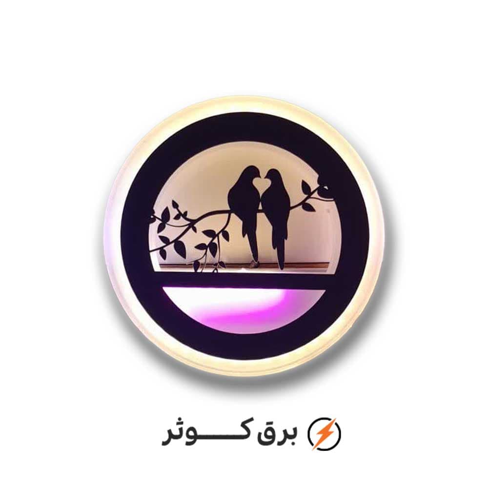 شبخواب LED گرد بزرگ (دو پرنده ) — تصویر ۲