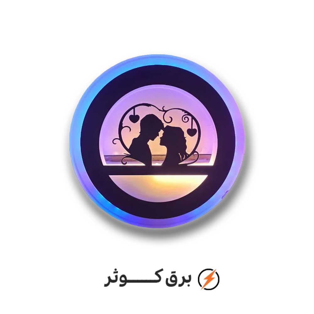 شبخواب LED گرد بزرگ (قلب عروس داماد)