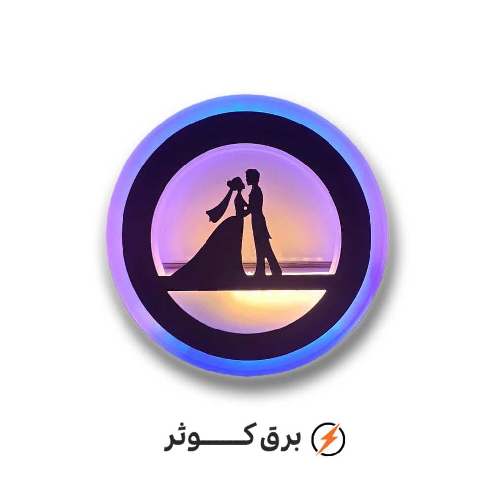 شبخواب LED گرد بزرگ (عروس داماد) — تصویر ۲