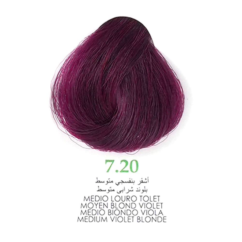 رنگ مو کم آمونیاک120 میل گارنیک 7.20 بلوند شرابی متوسط GARNIC MEDIUM VIOLET BLONDE — تصویر ۳