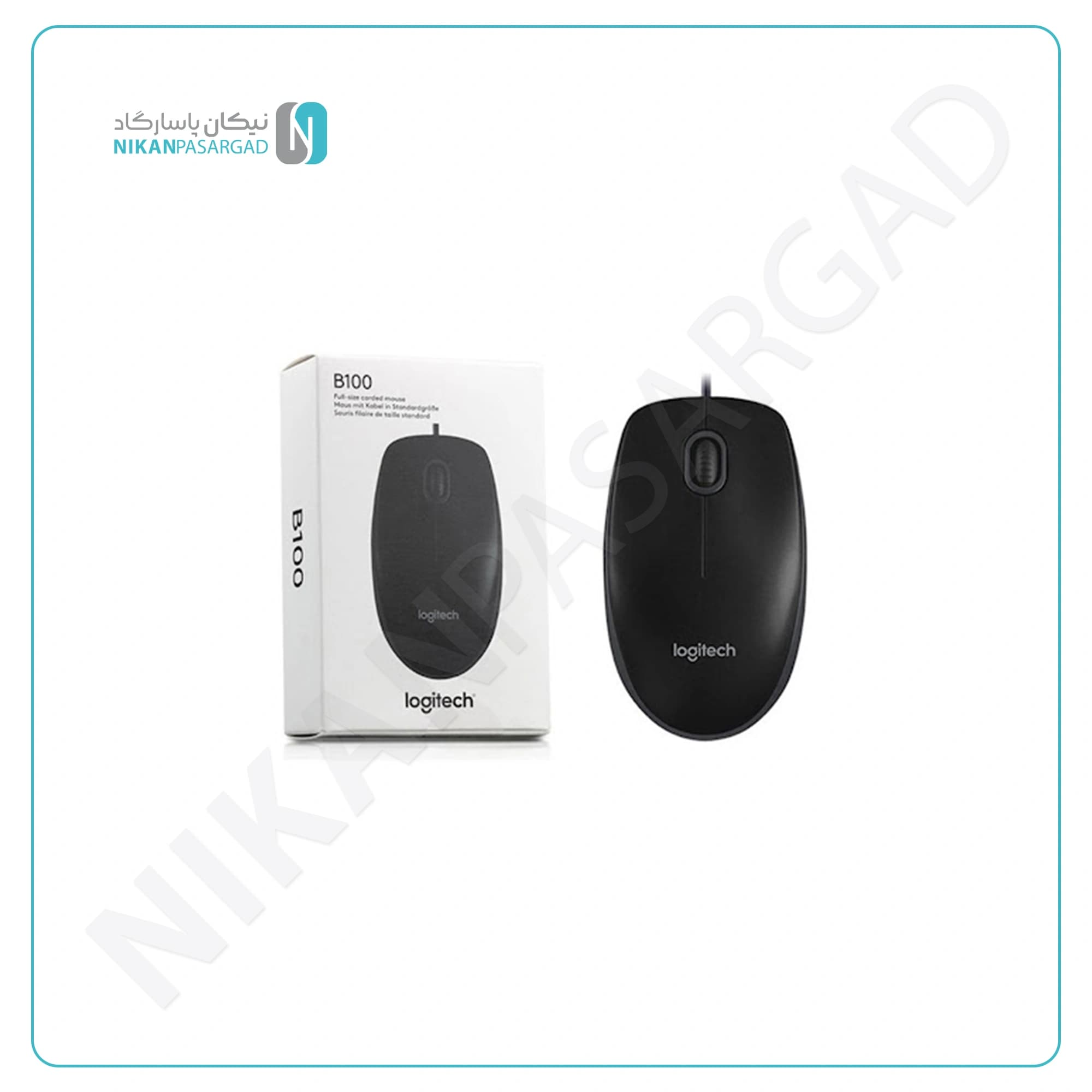 ماوس باسیم لاجیتک Logitech B100 | ماوس اداری و خانگی — تصویر ۸