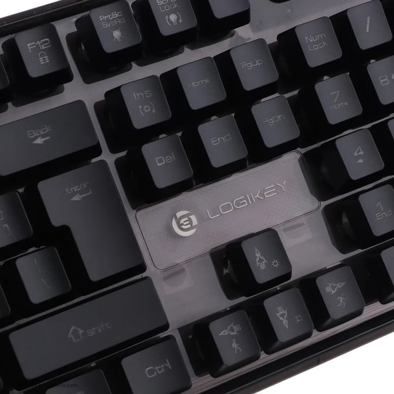 کیبورد گیمینگ لاجیکی مدل K230B با نورپردازی RGB | فولسایز — تصویر ۴