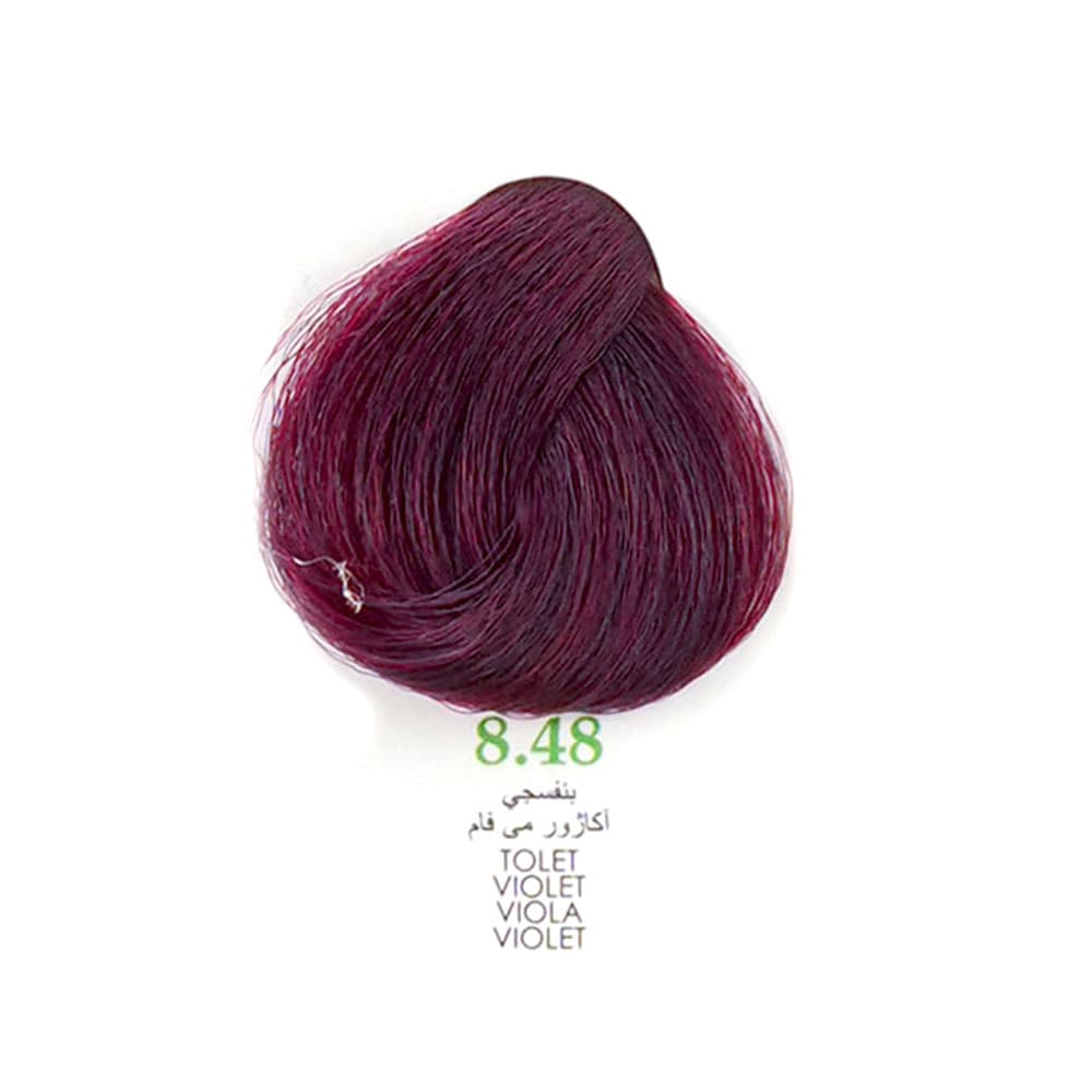 رنگ مو کم آمونیاک120 میل گارنیک 8.48 آکاژور می فام GARNIC VIOLET — تصویر ۳