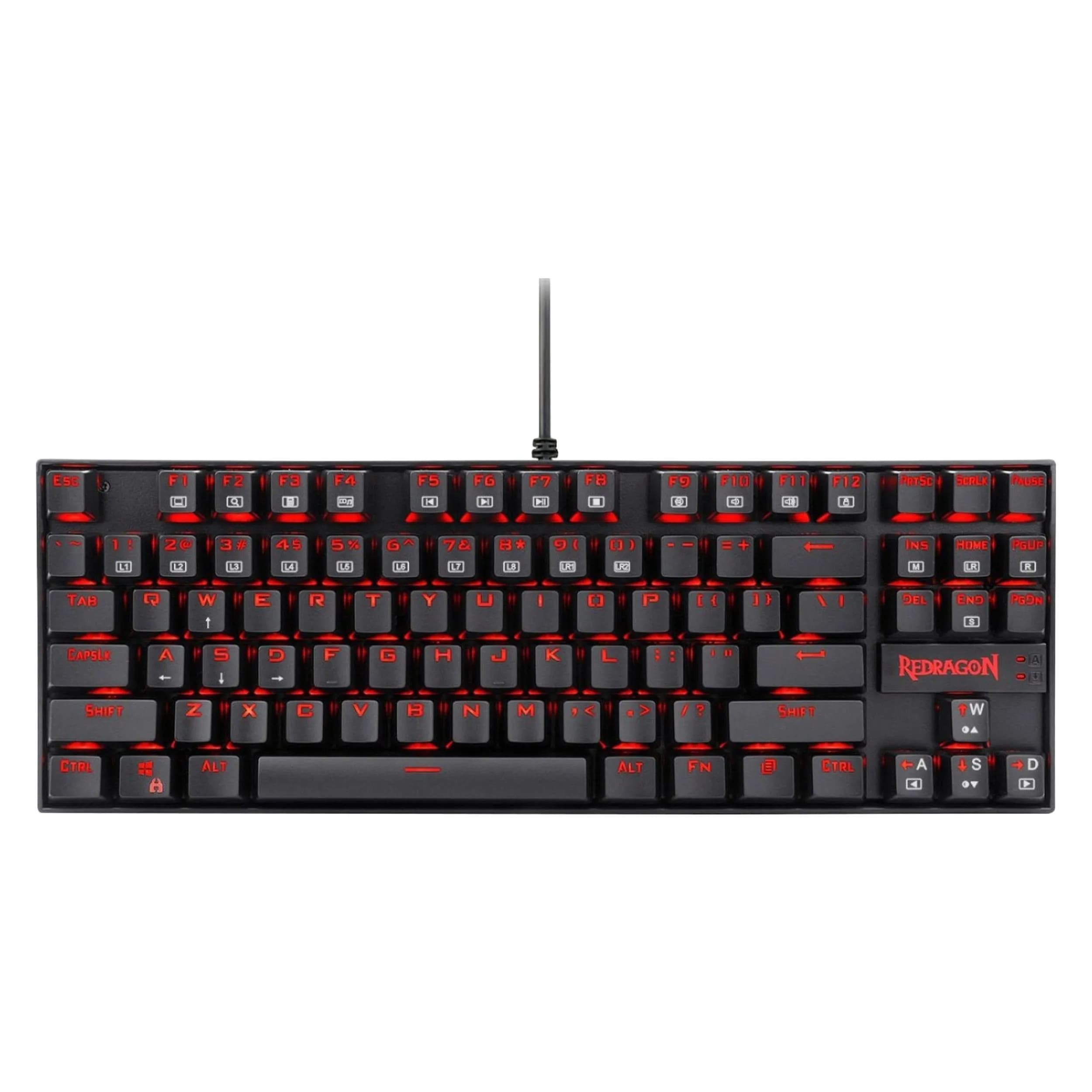کیبورد گیمینگ ردراگون مدل K552 Kumara | سوئیچ مکانیکال قرمز | RGB | Tenkeyless | Anti-Ghosting