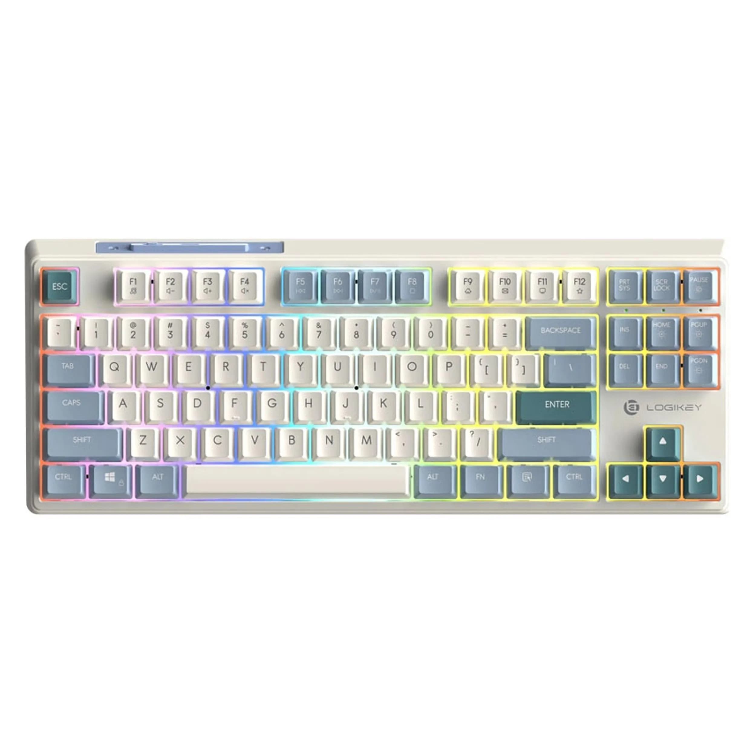 کیبورد گیمینگ بیسیم لاجیکی مدل K420W با سوییچ مکانیکال قرمز و نورپردازی RGB