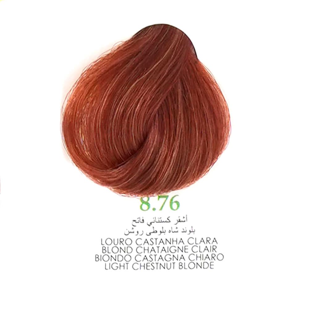 رنگ مو کم آمونیاک120 میل گارنیک 8.76 بلوند شاه بلوطی روشن GARNIC LIGHT CHESTNUT BLONDE — تصویر ۳