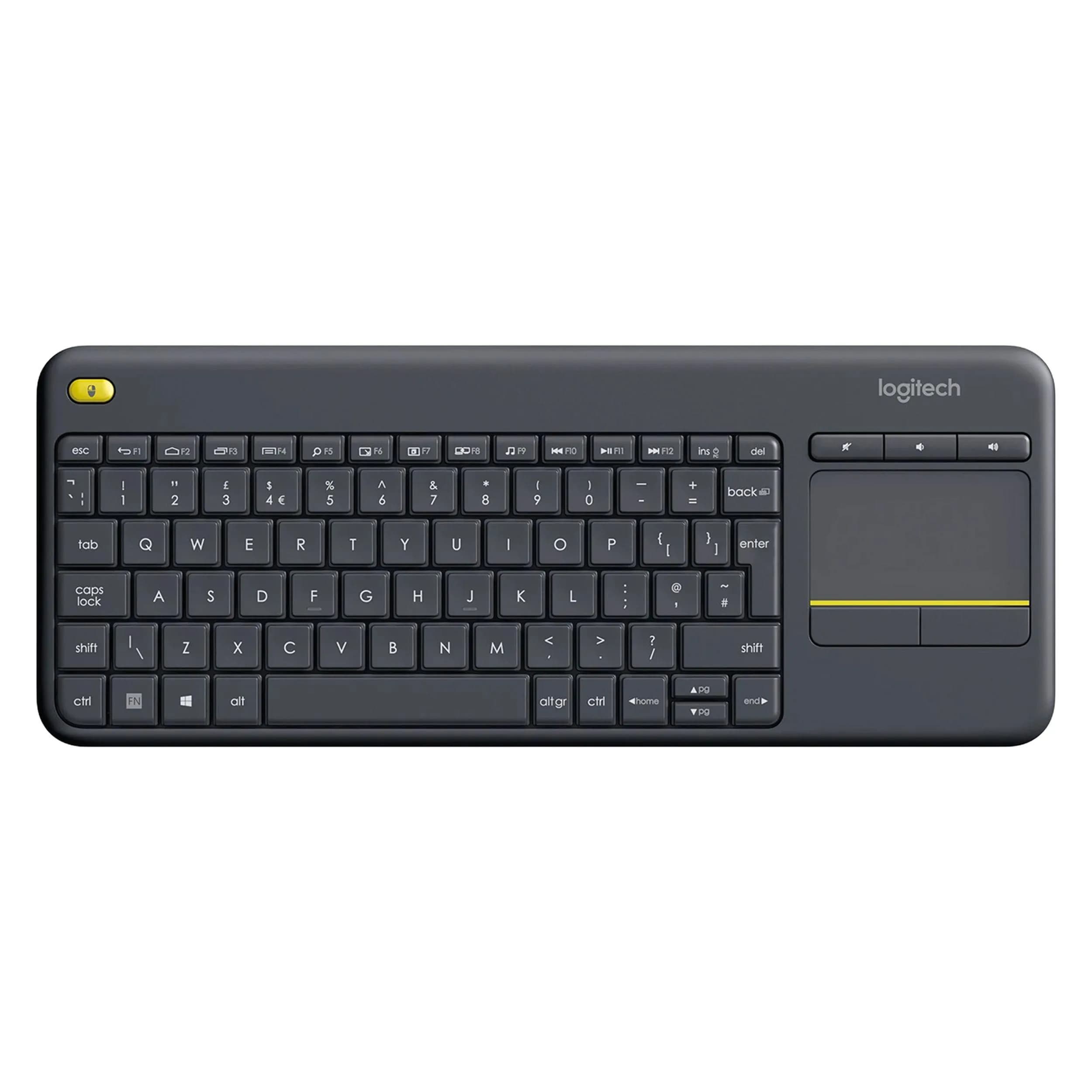 کیبورد بی‌سیم لاجیتک K400 Plus | کیبورد تاچ‌پددار Logitech با دانگل USB