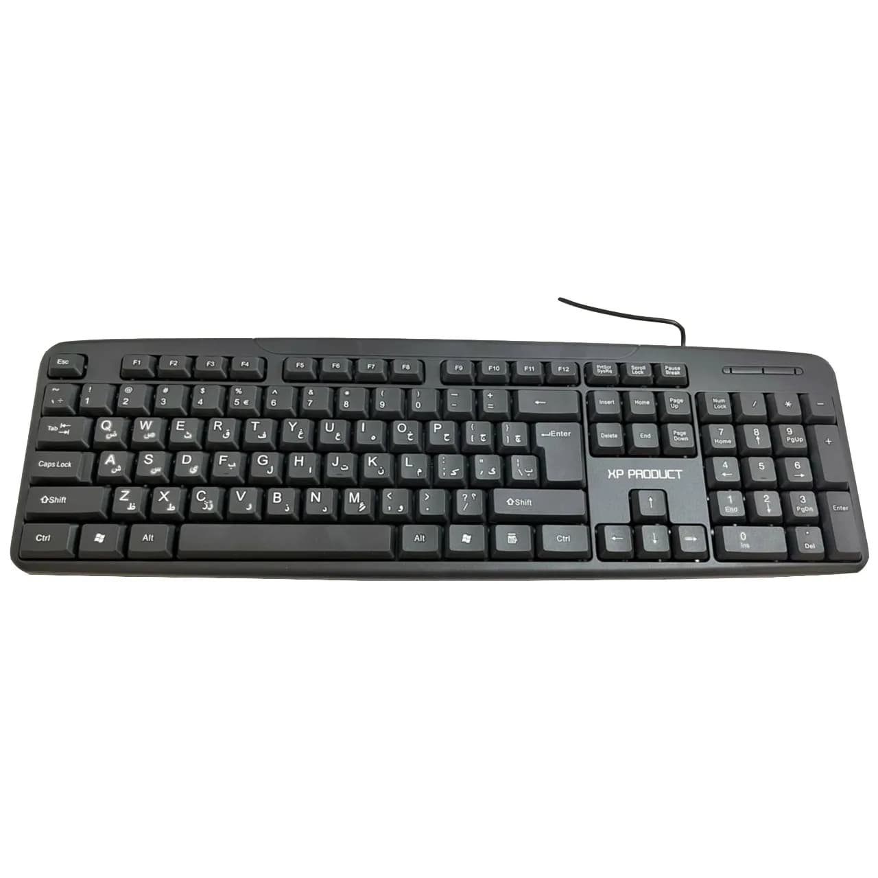 کیبورد XP-Product XP-8800 فول‌سایز با حروف فارسی | بی‌صدا و بادوام