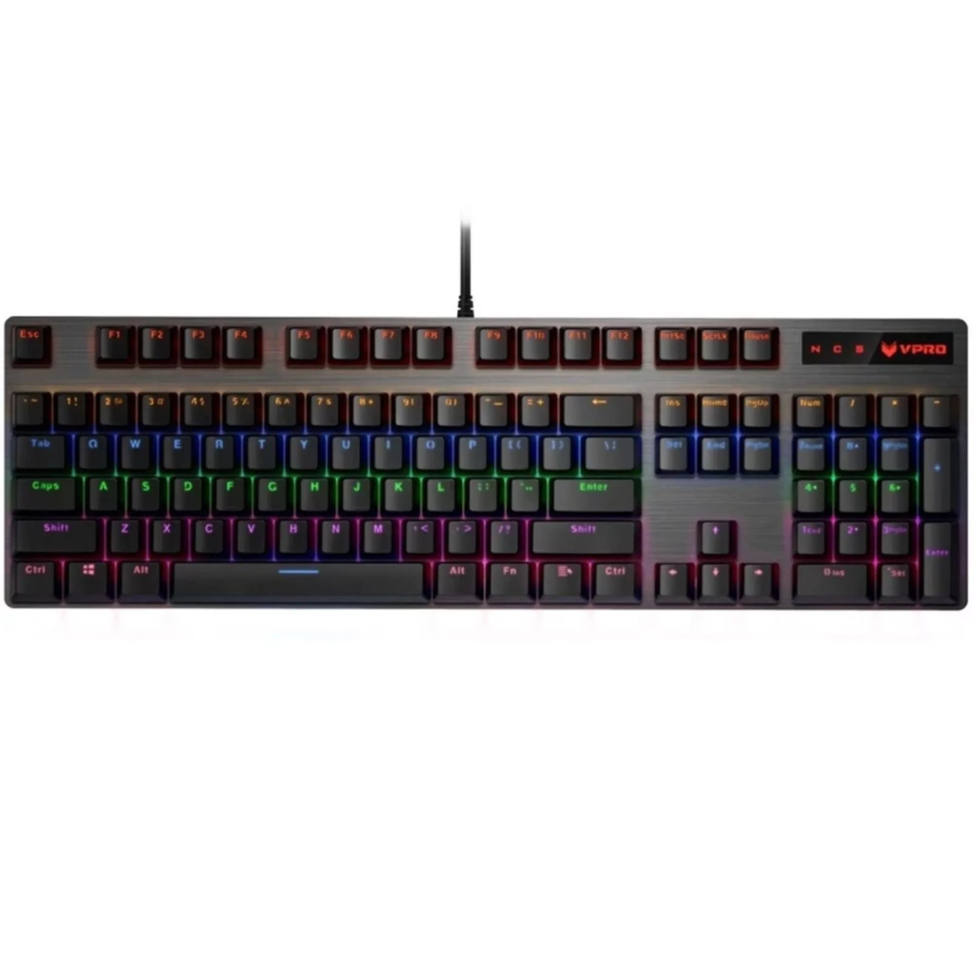 کیبورد گیمینگ مکانیکی رپو Rapoo V500PRO با سوییچ آبی و نورپردازی RGB | انتخاب حرفه‌ای گیمرها — تصویر ۲