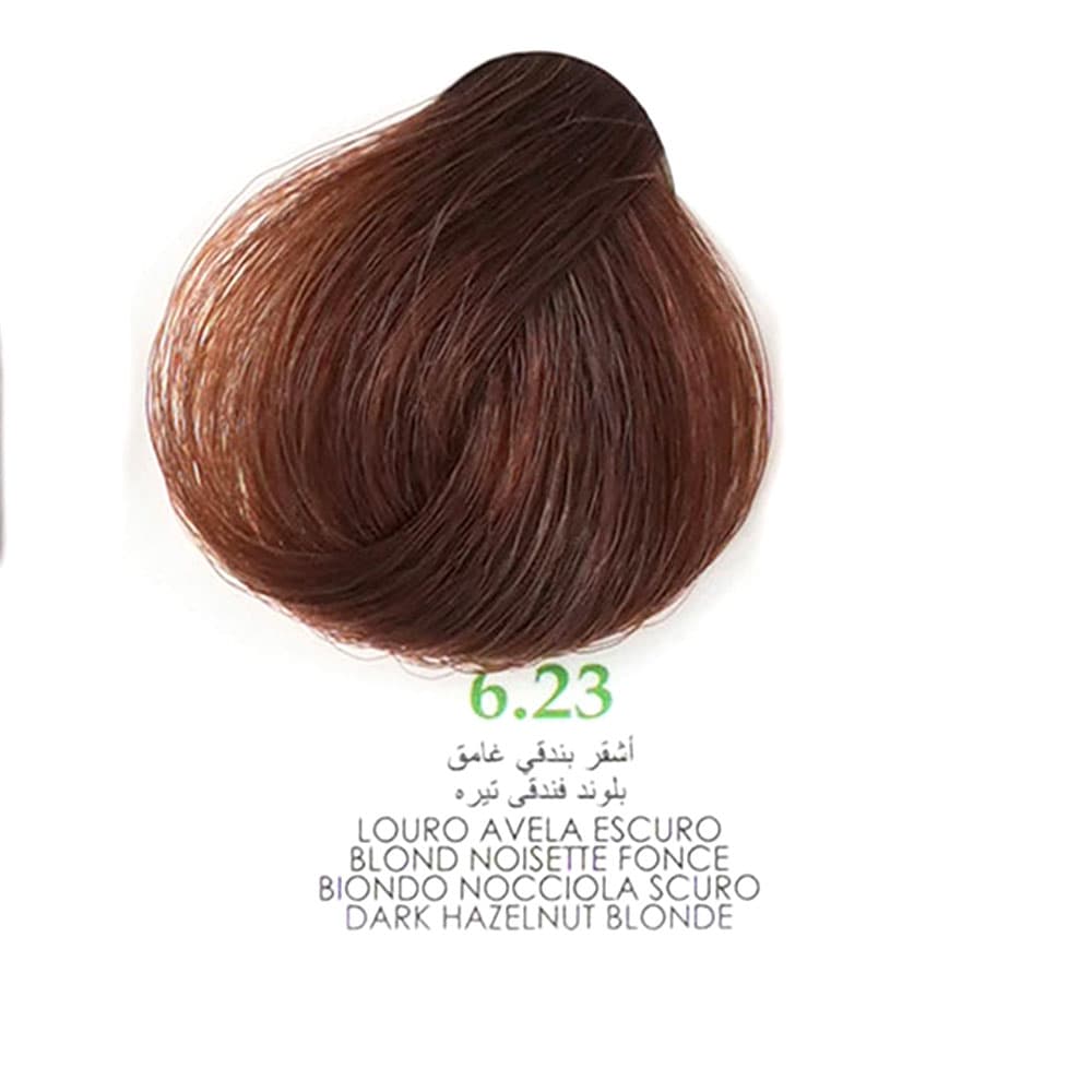 رنگ مو کم آمونیاک120 میل گارنیک 6.23 بلوند فندقی روشن GARNIC HAZELNUT DARK BLONDE — تصویر ۳