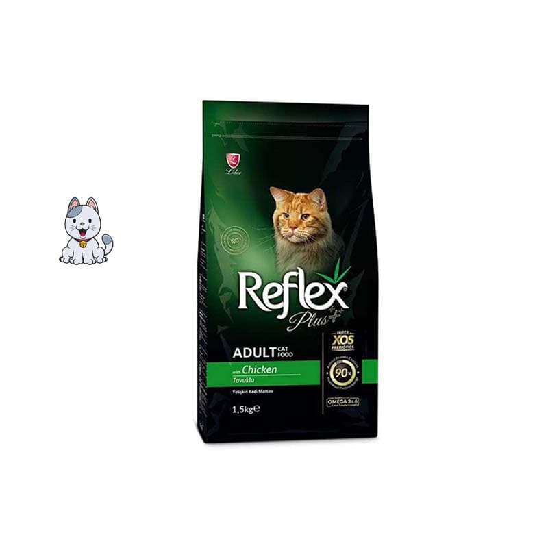 غذا خشک گربه با طعم مرغ رفلکس پلاس وزن 1.5 کیلوگرم Reflex Plus Chicken