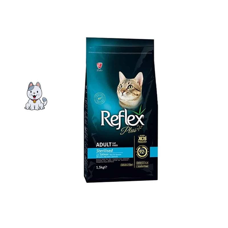 غذا خشک گربه عقیم شده با طعم ماهی رفلکس پلاس وزن 1.5 کیلوگرم Reflex Plus Sterilised — تصویر ۲