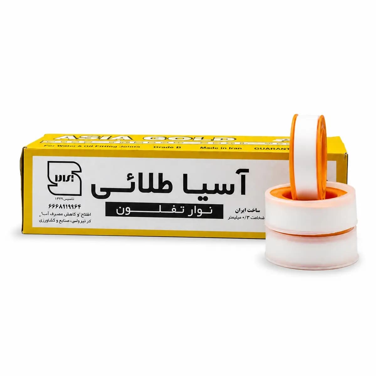 نوار تفلون آسیا طلاِئی