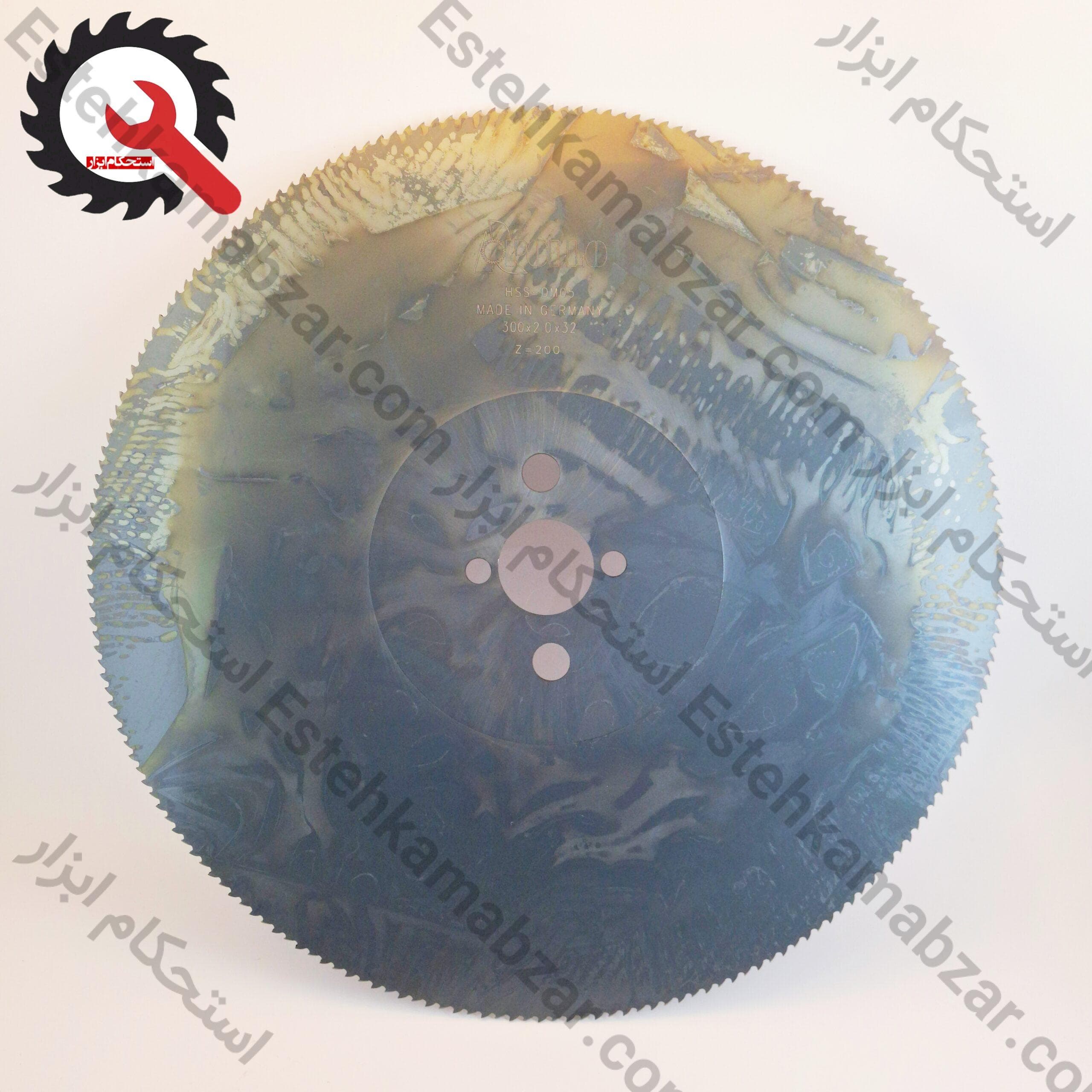 تیغ اره آب صابونی آپولو سایز ۳۰۰ ضخامت ۲ با ۲۰۰ دندانه برش آهن