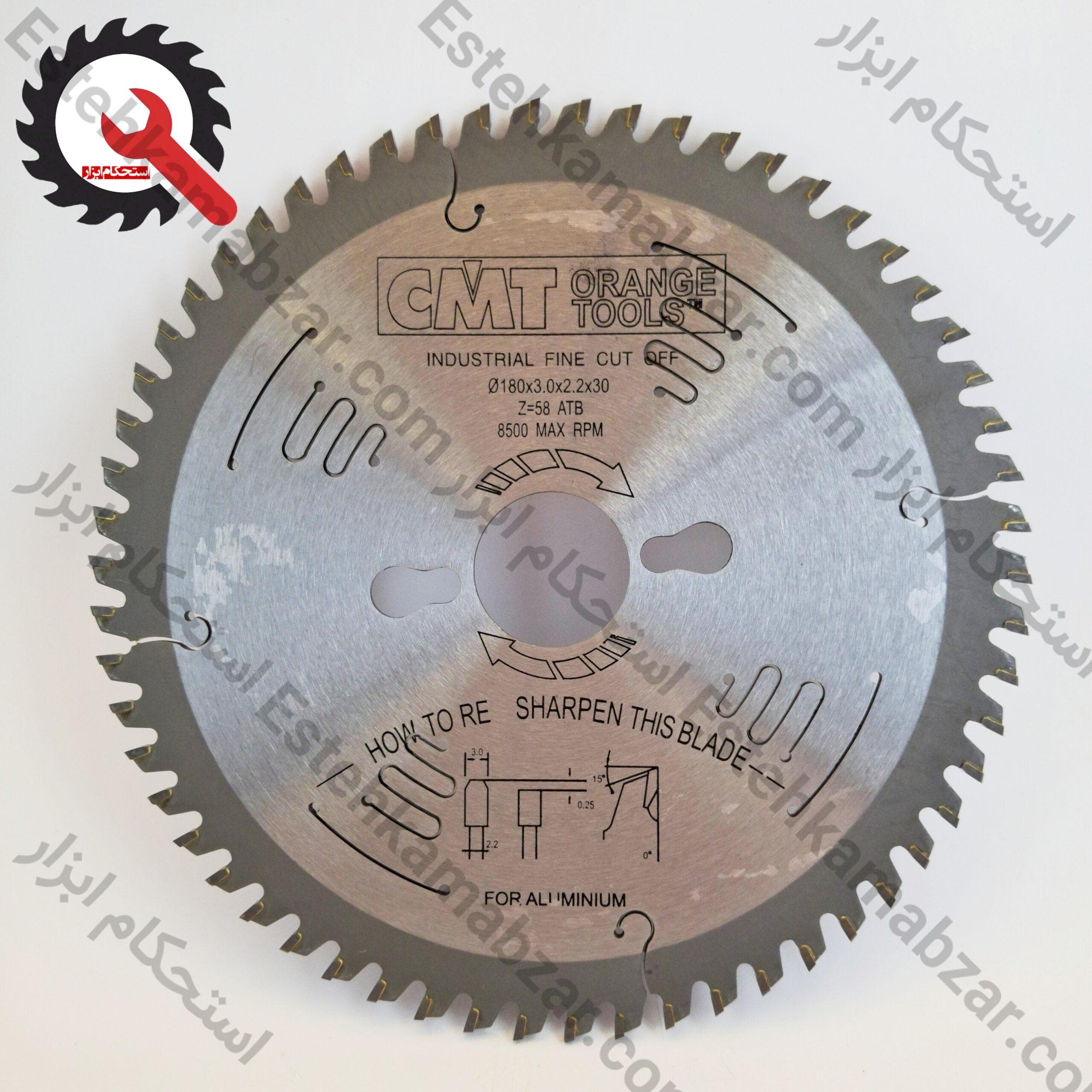اره الماسه سی ام تی CMT سایز ۳۰ × ۲٫۲ × ۳٫۰ × ۱۸۰ با ۵۸ دندانه