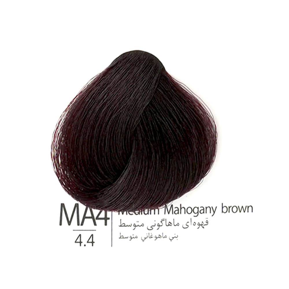 رنگ مو 100 میل بن سای 4.4 قهوه ای ماهاگونی متوسط BONSAI MA4 MEDIUM MAHOGANY BROWN — تصویر ۳