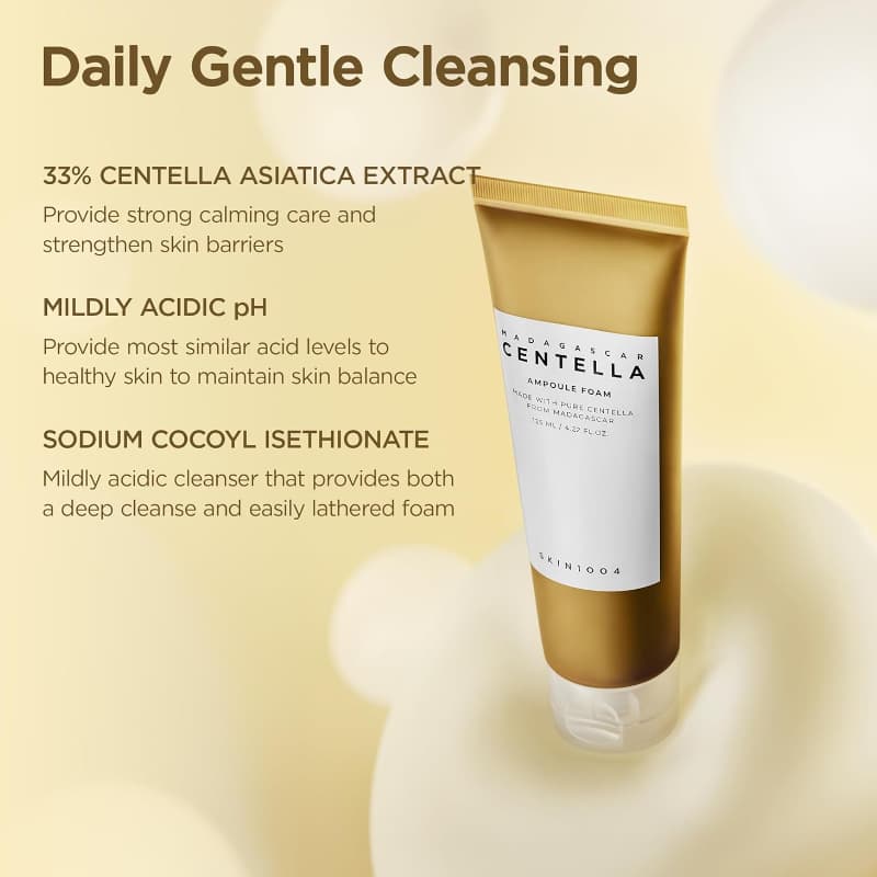 فوم شستشوی عمیق صورت سنتلا اسکین 1004 SKIN1004 مدل Madagascar Centella Ampoule Foam حجم 125 میل (اصل – کره جنوبی) — تصویر ۸