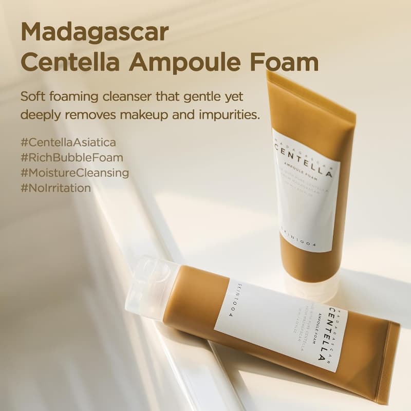 فوم شستشوی عمیق صورت سنتلا اسکین 1004 SKIN1004 مدل Madagascar Centella Ampoule Foam حجم 125 میل (اصل – کره جنوبی) — تصویر ۶