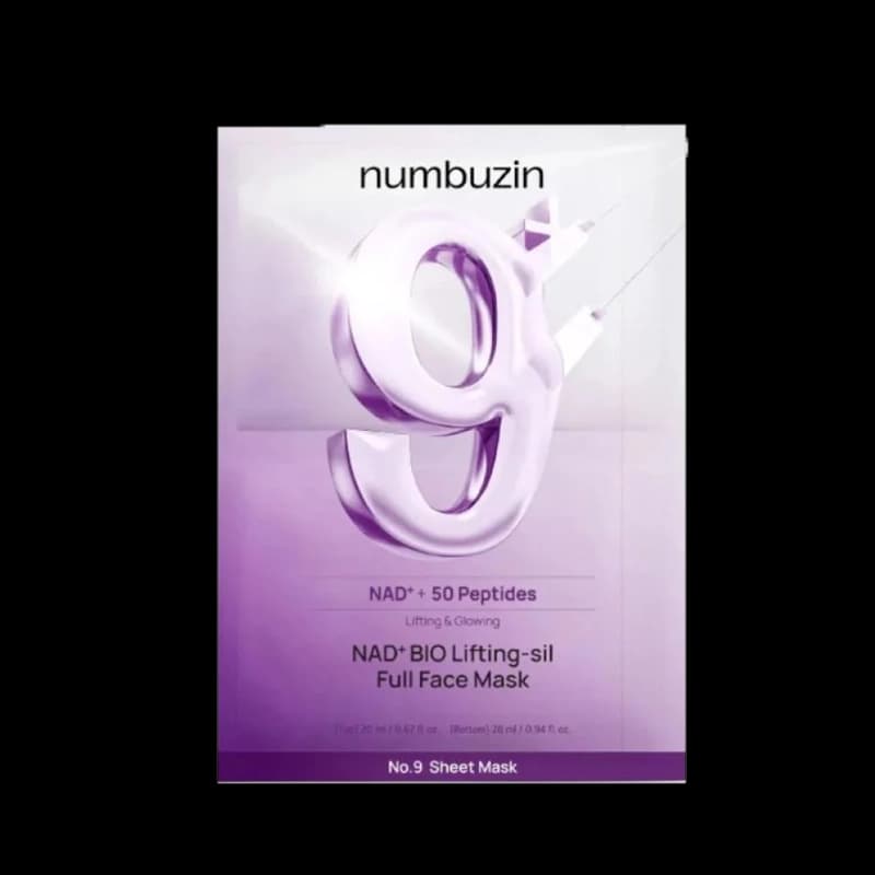 ماسک ورقه ای لیفت و درخشان کننده صورت نامبوزین Numbuzin شماره 9 مدل NAD+ Bio (اصل – کره جنوبی)