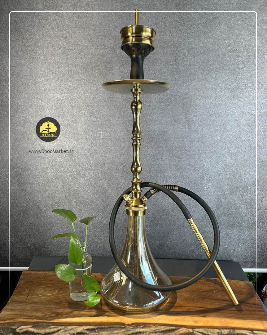 قلیان کارمانیا تنه شمش طلایی | سوپاپ سرشیشه {اصل + 12 ماه گارانتی }