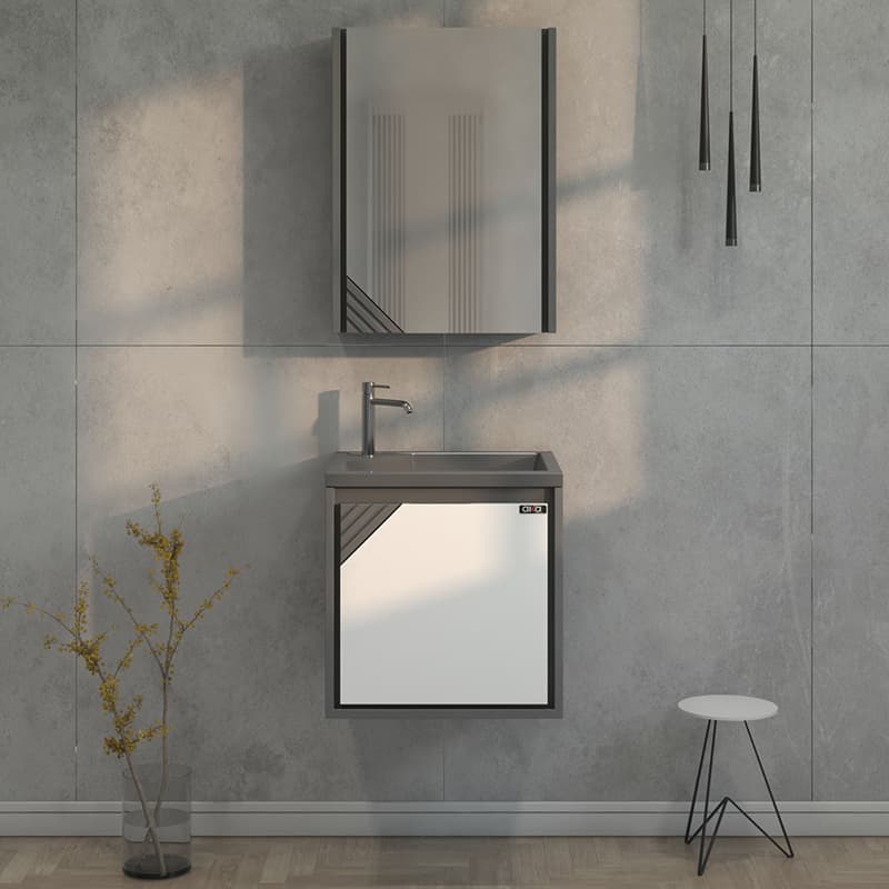 ست کابینت و روشویی آلکا مدل 2045 به همراه آینه باکس دار — تصویر ۵