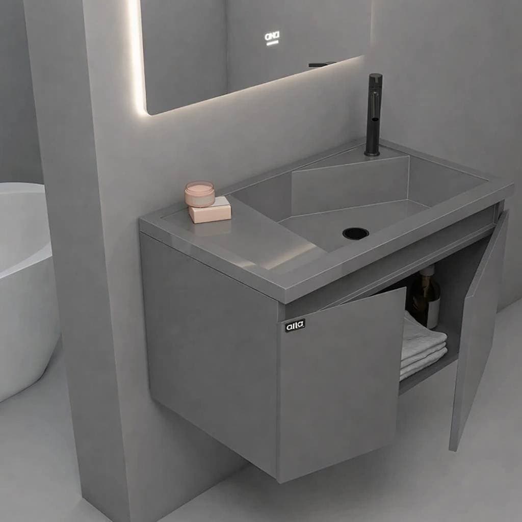 ست کابینت و روشویی آلکا مدل 3070 به همراه آینه بک لایت — تصویر ۶