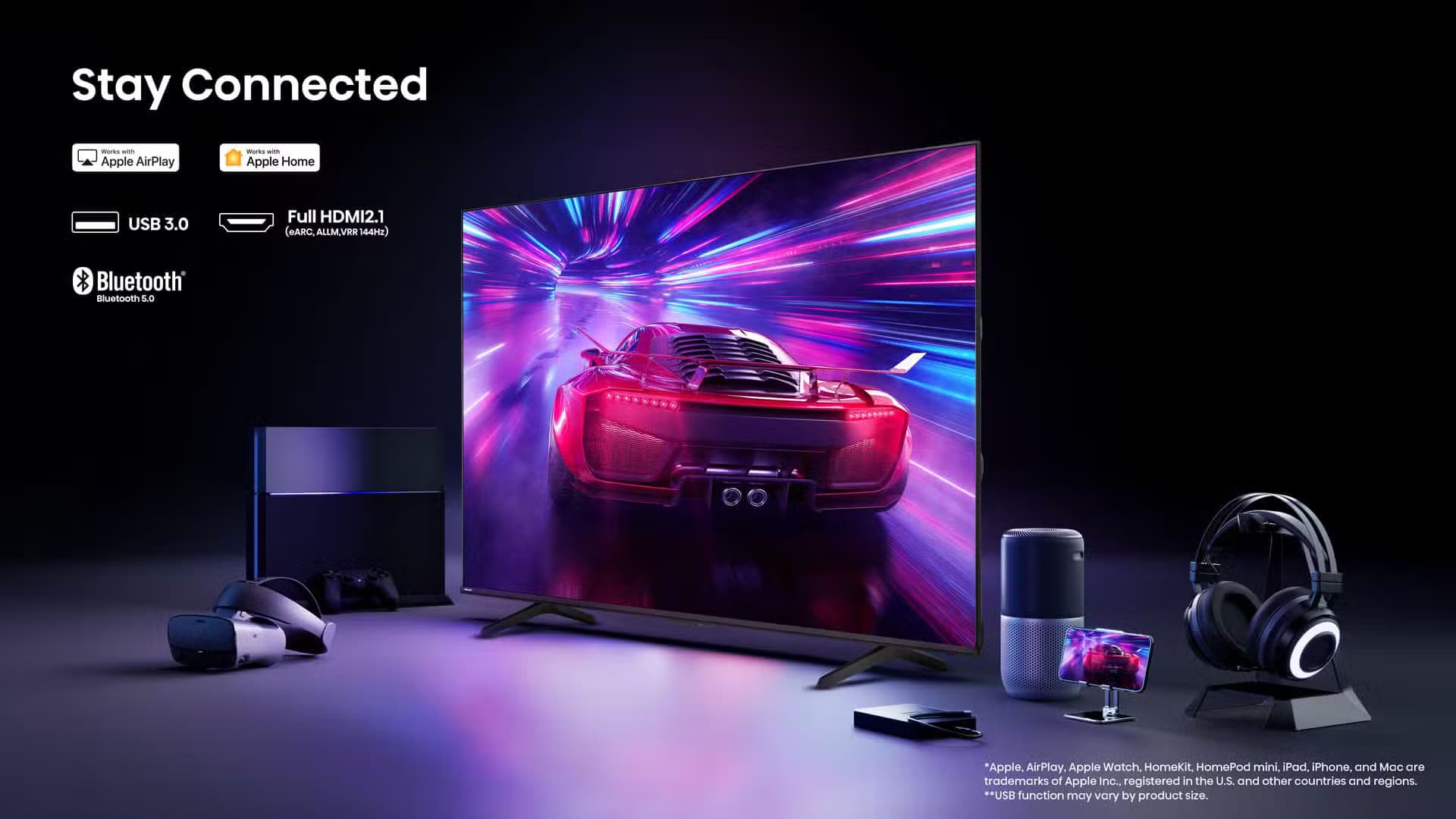 تلویزیون ۵۵ اینچ هایسنس 55Q7 (QA55Q7FSHICHD) | پنل QLED و رفرشریت 144Hz — تصویر ۳