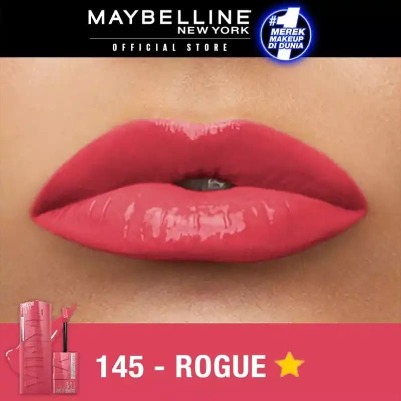 رژ لب مایع مات میبلین SuperStay رنگ 145 Rogue (ماندگاری بسیار بالا) Maybelline — تصویر ۴
