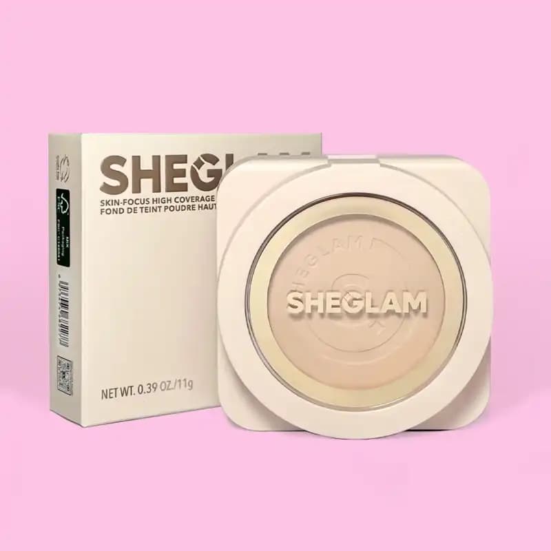 پنکک کرم‌ پودری شیگلم رنگ Shell؛ کاور بالا و مات‌کننده قوی پوست‌های روشن (Sheglam) — تصویر ۴