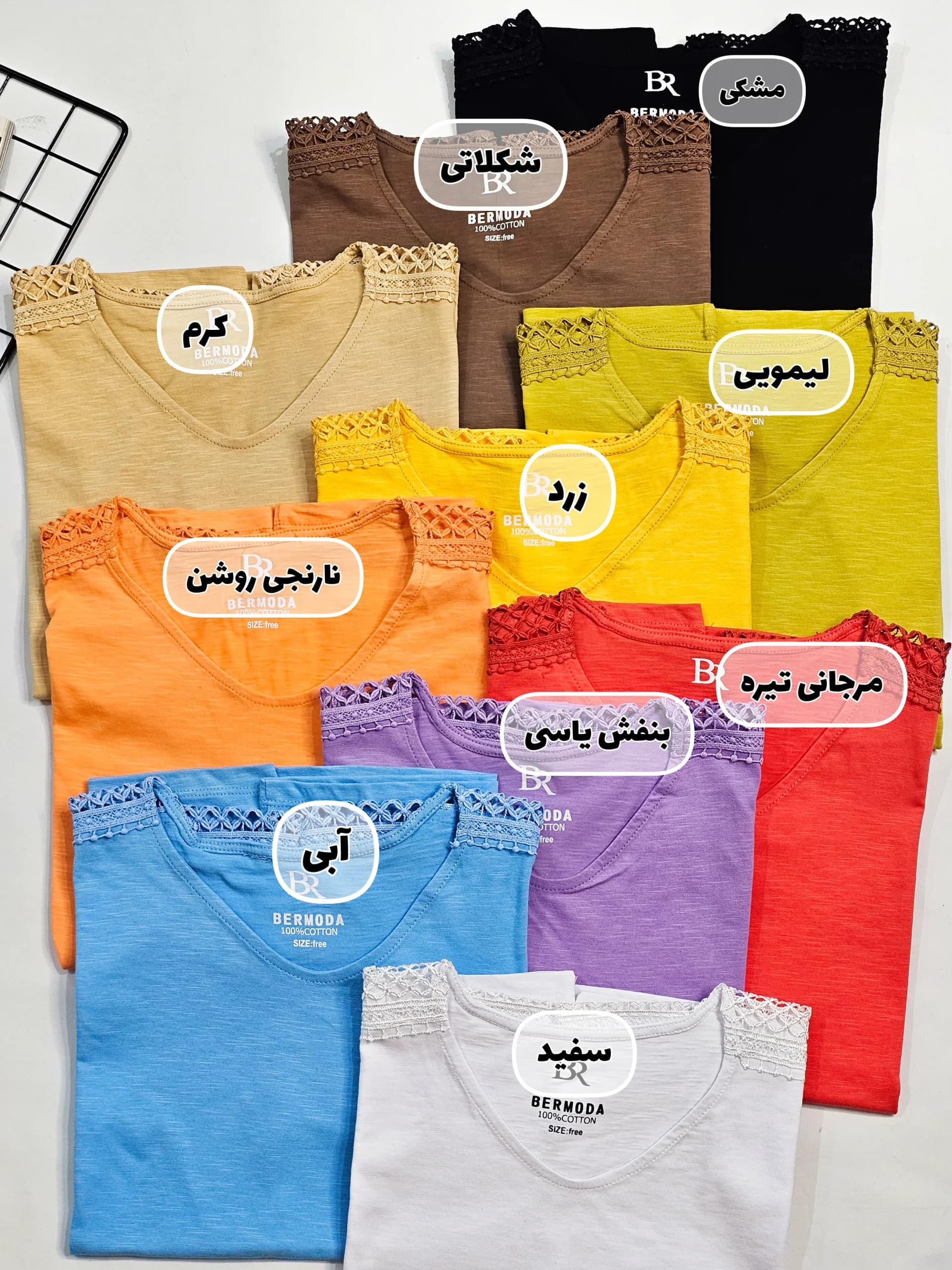 تیشرت سرشانه گیپور روژا — تصویر ۷