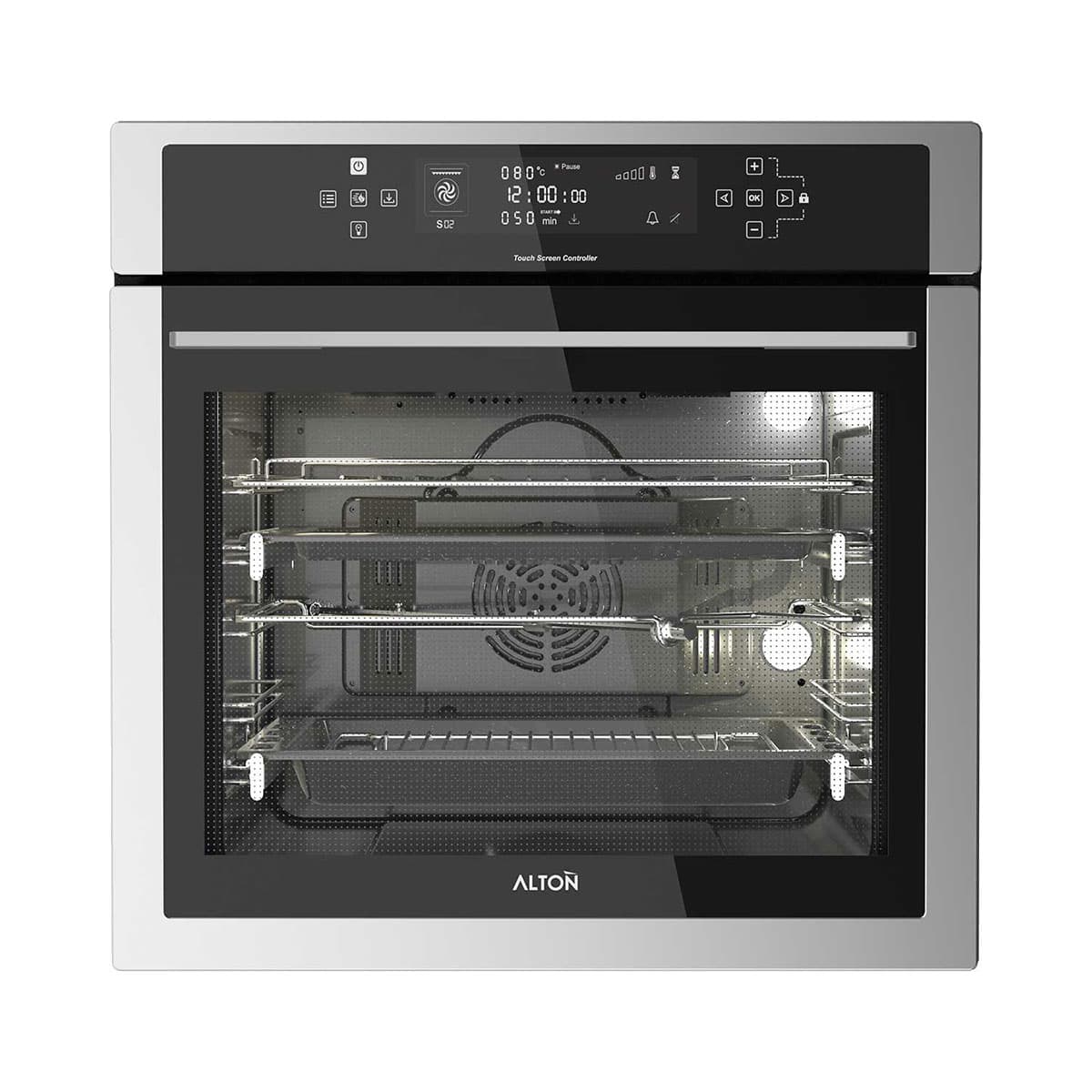 فر توکار برقی آلتون مدل V303SN | مشکی-استیل با حسگر پخت گوشت