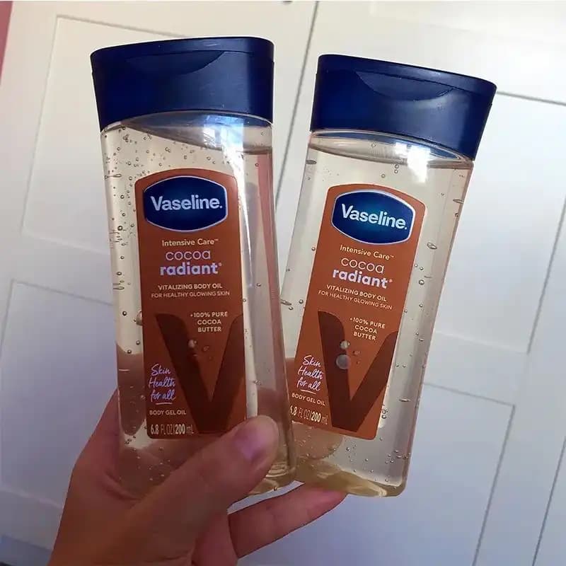 ژل روغن بدن وازلین کاکائو رادیانت Cocoa Radiant (روغن ماساژ وازلین) Vaseline اصل — تصویر ۵