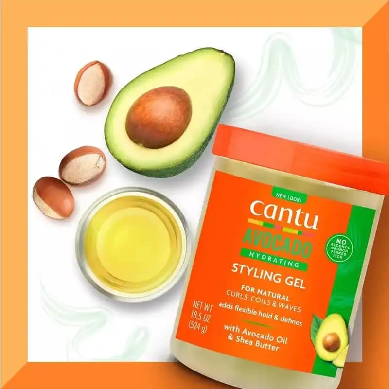 ژل آووکادو کنتو Cantu حالت دهنده و آبرسان (اصل) ضد وز و بدون سفیدک — تصویر ۳