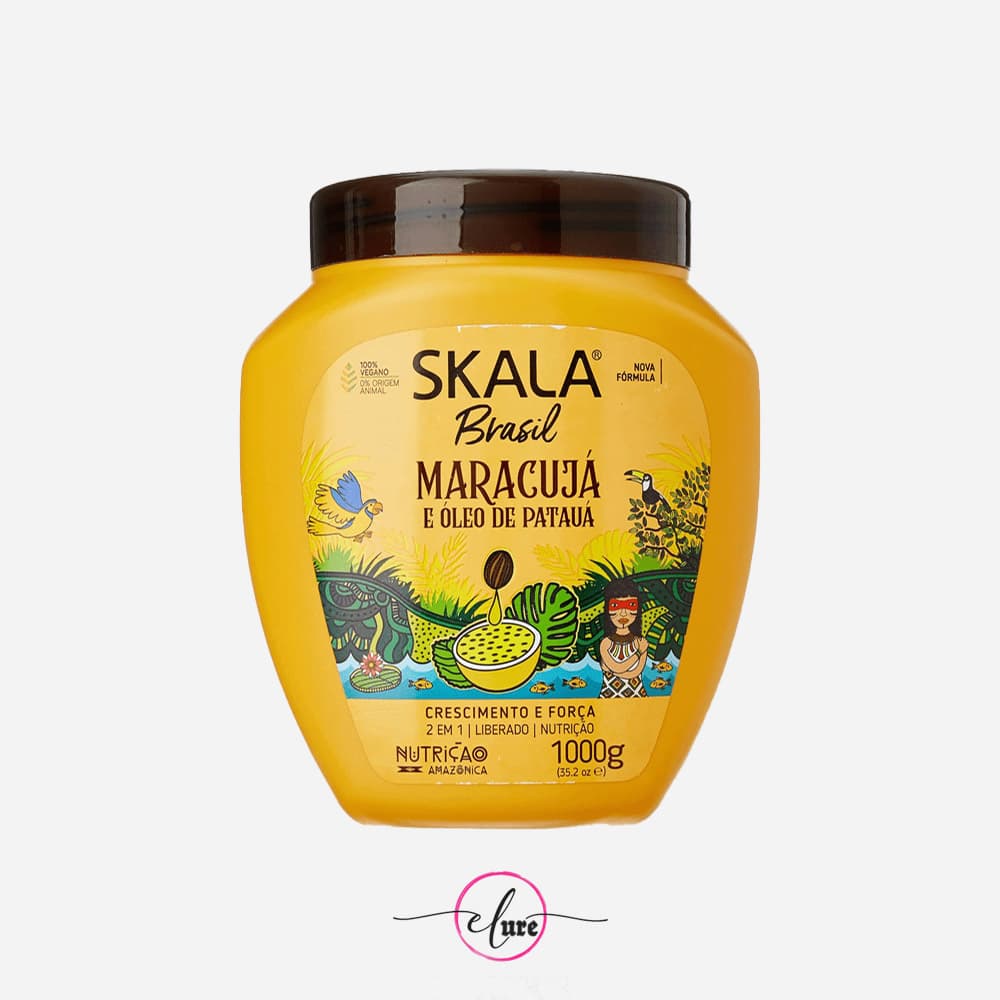ماسک مو اسکالا پشن فروت Maracuja و روغن پاتائوا 2 در 1 مناسب موهای فر و موج‌ دار Skala